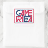Leger van Amerika spel Vierkante Sticker (Tas)