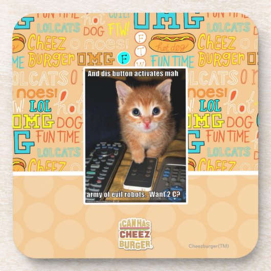 Leger van boze robots bier onderzetter (Voorkant)