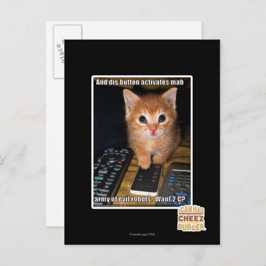 Leger van boze robots briefkaart (Voorkant / Achterkant)