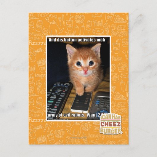 Leger van boze robots briefkaart (Voorkant)