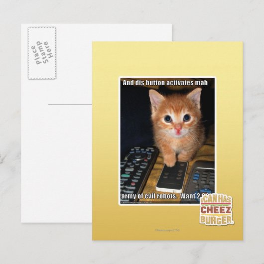 Leger van boze robots briefkaart (Voorkant / Achterkant)