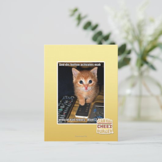 Leger van boze robots briefkaart (Staand voorkant)