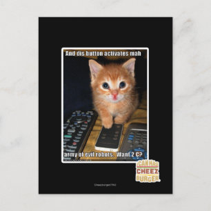 Leger van boze robots briefkaart