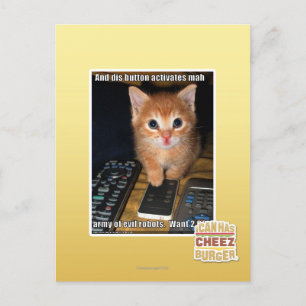 Leger van boze robots briefkaart