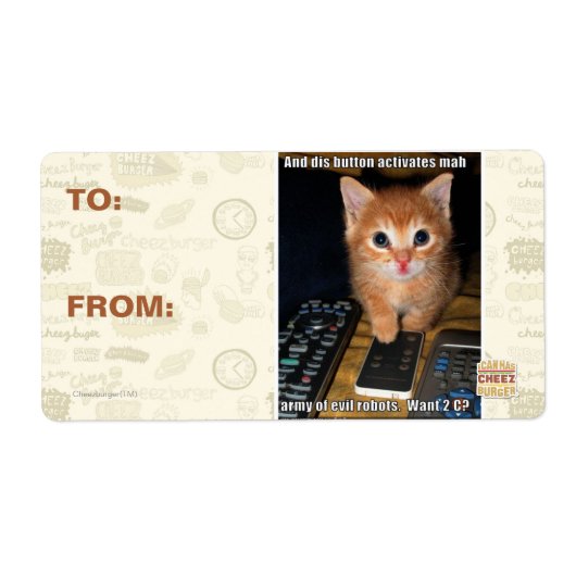 Leger van boze robots etiket (Voorkant)