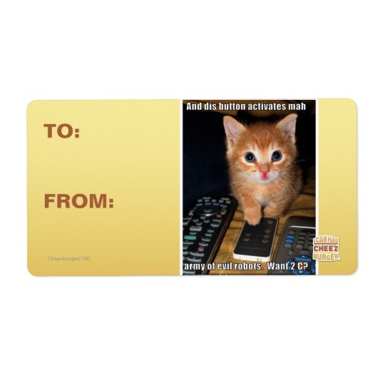 Leger van boze robots etiket (Voorkant)