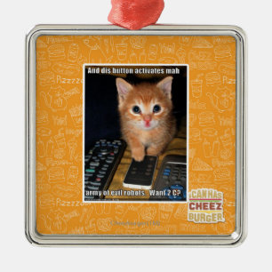 Leger van boze robots metalen ornament