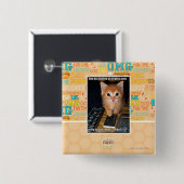 Leger van boze robots vierkante button 5,1 cm (Voorkant /achterkant)