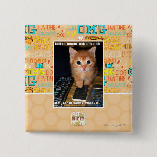 Leger van boze robots vierkante button 5,1 cm