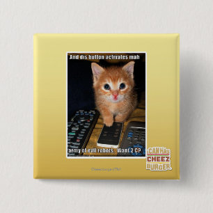 Leger van boze robots vierkante button 5,1 cm