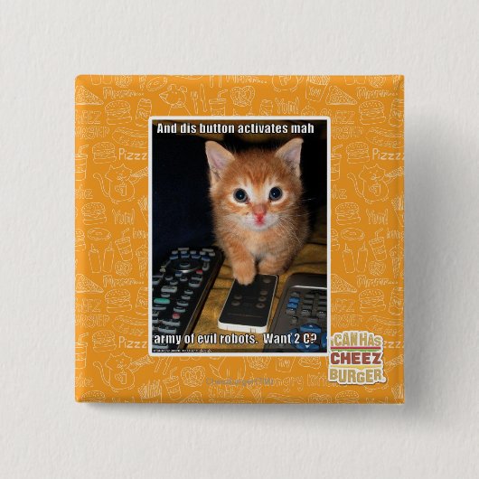 Leger van boze robots vierkante button 5,1 cm (Voorkant)