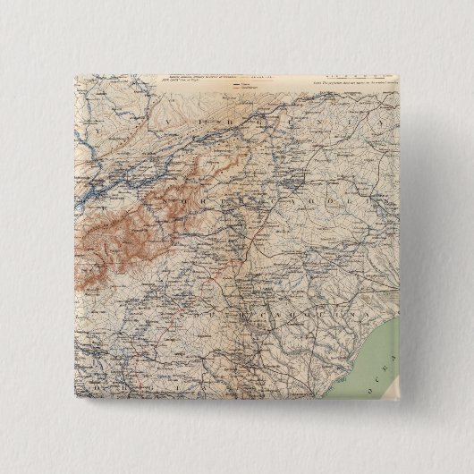 Leger van Cumberland Vierkante Button 5,1 Cm (Voorkant)