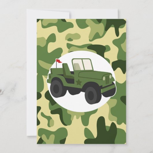 Leger van de Camo Boys Birthday Kaart (Achterkant)