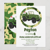 Leger van de Camo Boys Birthday Kaart (Voorkant / Achterkant)