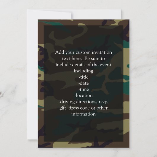 Leger van de Heer, Bijbelse Schrift Camo Kaart (Achterkant)