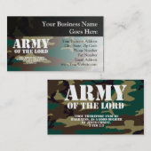 Leger van de Heer, Bijbelse Schrift Camo Visitekaartje (Voorkant / Achterkant)