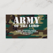 Leger van de Heer, Bijbelse Schrift Camo Visitekaartje (Achterkant)