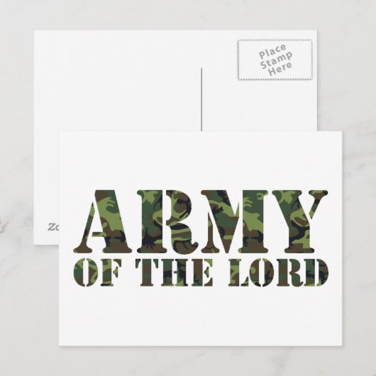 Leger van de Heer Briefkaart (Voorkant / Achterkant)