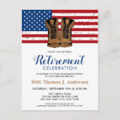 Leger van de militaire aftredingspartij bootst Ame Uitnodiging Briefkaart (Voorkant)