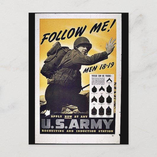 Leger van de Verenigde Staten Briefkaart (Voorkant)