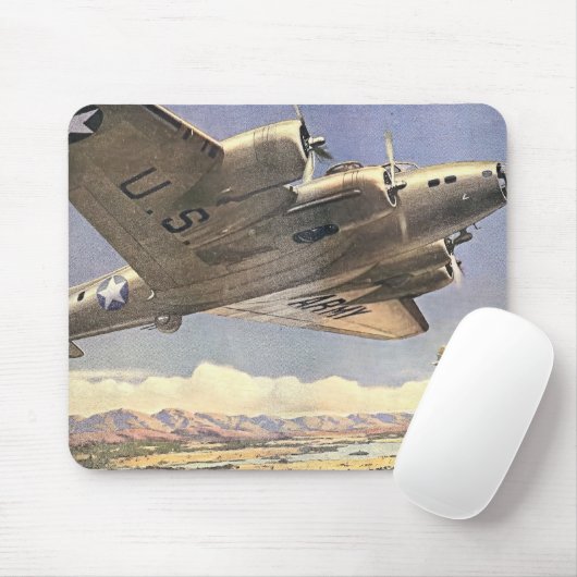 Leger van de VS Bomber Mousepad Muismat (Met muis)