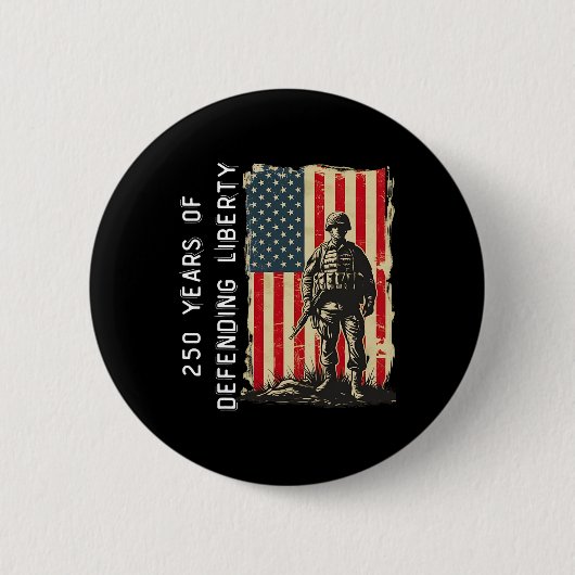 Leger van de VS Patriottische 250e verjaardagspara Ronde Button 5,7 Cm (Voorkant)