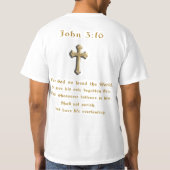 Leger van God Bijbelvers Schrift JOhn 3:16 T-shirt (Achterkant)
