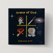 Leger van God Vierkante Button 5,1 Cm (Voorkant)