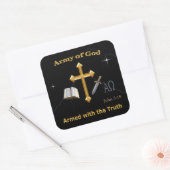 Leger van God Vierkante Sticker (Envelop)