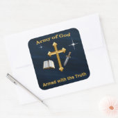 Leger van God Vierkante Sticker (Envelop)