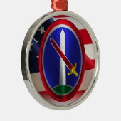 Leger van het leger Washington Keepslag Christm Metalen Ornament (Rechts)