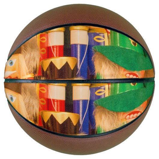 Leger van kerstbont basketbal (Voorkant)