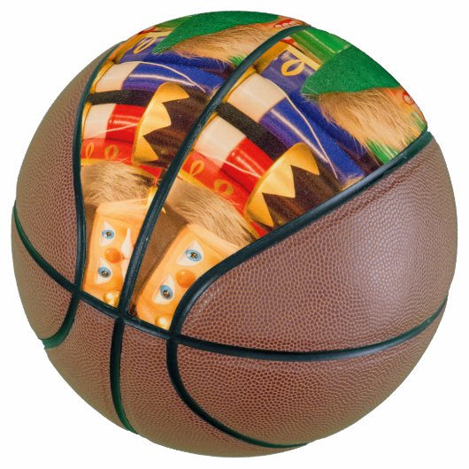 Leger van kerstbont basketbal (Schuin)