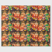 Leger van kerstbont cadeaupapier (Vlak)