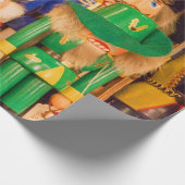 Leger van kerstbont cadeaupapier (Hoek)