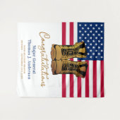 Leger van Militaire Pensioenen Boeken Amerikaanse  Wandkleed (Voorkant (horizontaal))