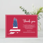Leger van Militaire Veteraan Funeral Eagle Amerika Bedankkaart (Staand voorkant)