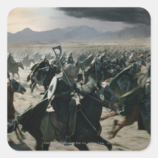 Leger van Rohan Vierkante Sticker (Voorkant)