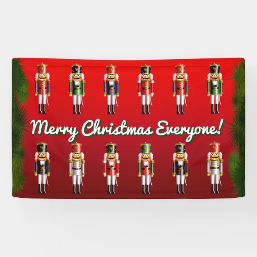 Leger van Speelgoed van Nutty Nutcracker Spandoek (Horizontaal)
