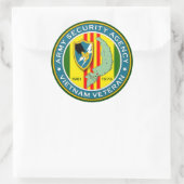 Leger Veiligheidsdienst Vietnam Veteraan Ronde Sticker (Tas)