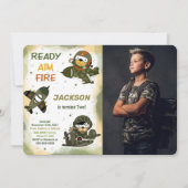 Leger Verjaardag Foto uitnodigingen (Voorkant)