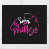 Leger Verpleegkundige - Grappig Verpleegkundig cit Sparkling Wijnetiket (Enkel label)