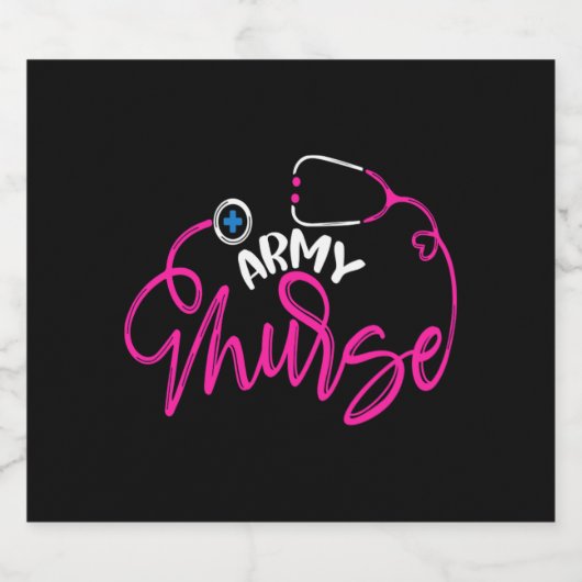 Leger Verpleegkundige - Grappig Verpleegkundig cit Sparkling Wijnetiket (Enkel label)