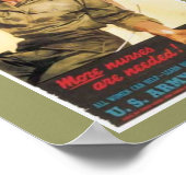  leger verpleegster WW2 Poster (Hoek)