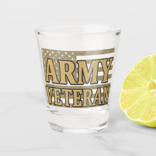 Leger Veteraan Shot Glas (Voorkant)