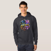 Leger Vlag Schild Hoodie (Voorkant volledig)