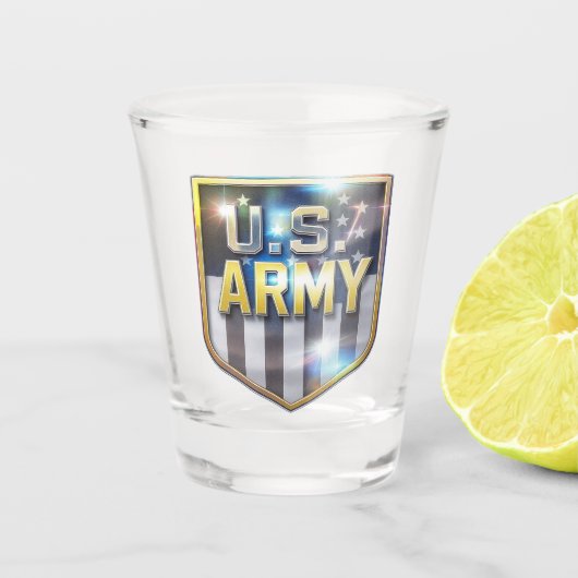 Leger Vlag Schild Shot Glas (Voorkant)