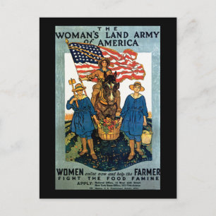 Leger voor vrouwelijk land briefkaart