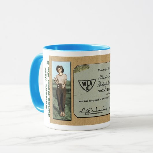 Leger voor vrouwelijk land mok (Voorkant links)