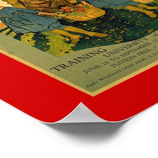 Leger voor vrouwelijk land poster (Hoek)